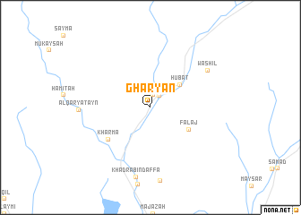 map of Gharyān