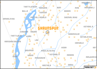 map of Ghaunspur