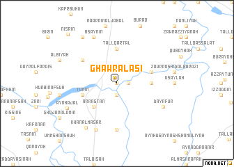 map of Ghawr al ‘Āşī