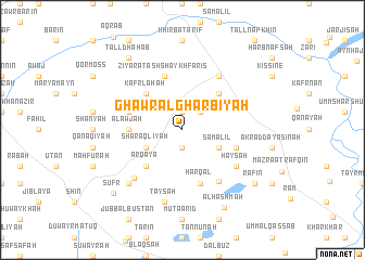 map of Ghawr al Gharbīyah