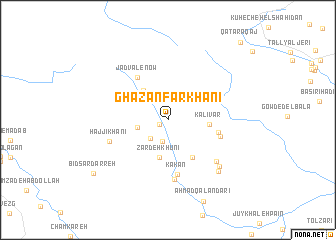 map of Ghaẕanfarkhānī