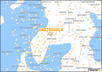 map of Ghazanwāla