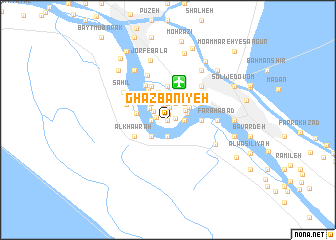 map of Ghaẕbānīyeh