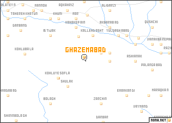 map of Ghāzemābād