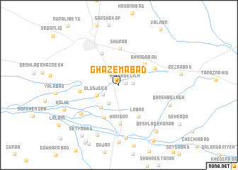 map of Ghāzemābād