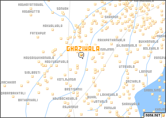 map of Ghāziwāla