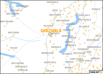 map of Ghāziwāla