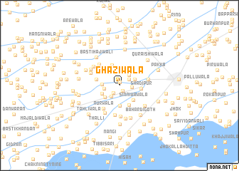 map of Ghazīwāla