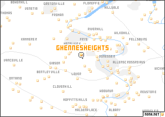 map of Ghennes Heights