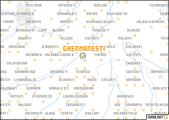 map of Ghermăneşti