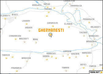 map of Ghermăneşti