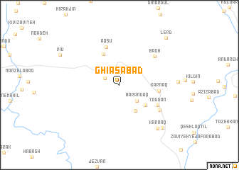 map of Ghīās̄ābād