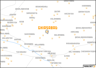 map of Ghīās̄ābād