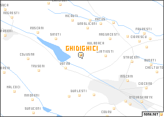 map of Ghidighici