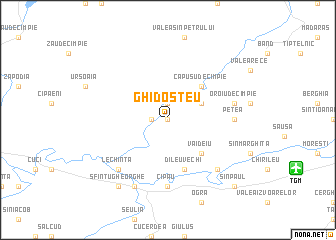 map of Ghidoşteu