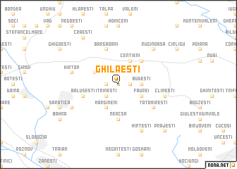 map of Ghilăeşti