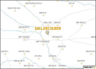 map of Ghilvaci Gară