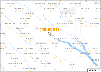 map of Ghimpaţi