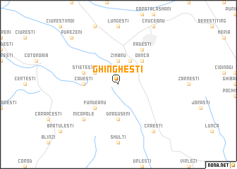 map of Ghingheşti