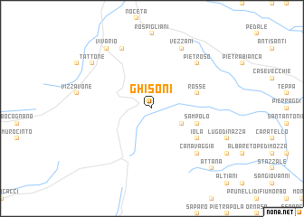 map of Ghisoni