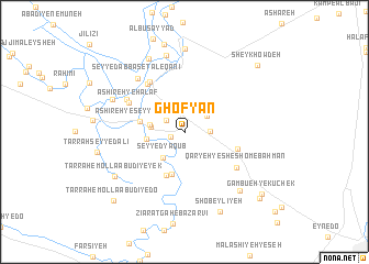 map of Ghofyān