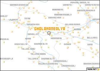 map of Gholāmān-e ‘Olyā