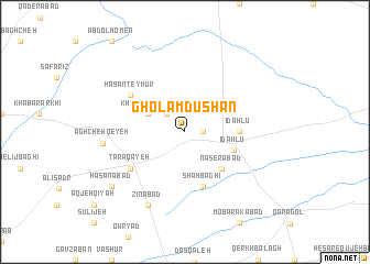 map of Gholām Dūshān