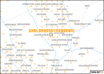 map of Gholāmḩoseyn-e Bārānī