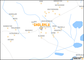 map of Gholāmlū