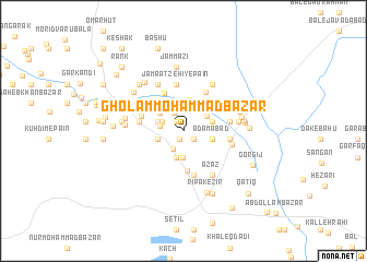 map of Gholām Moḩammad Bāzār