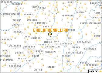 map of Gholanke Malliān
