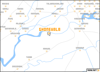 map of Ghonewāla