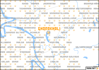 map of Ghorākhāli