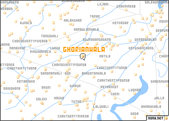 map of Ghoriānwāla