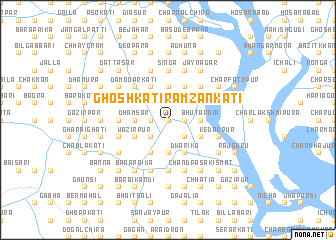 map of Ghoshkāti Ramzānkāti