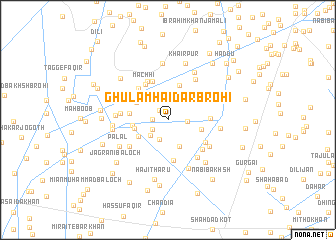 map of Ghulām Haidar Brohi