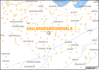 map of Ghulām Haidar Khānwāla