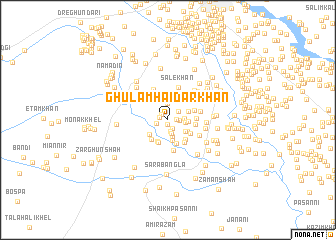 map of Ghulām Haidar Khān