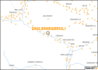 map of Ghulām Haidar Kili