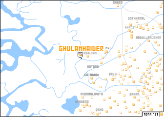 map of Ghulām Haider