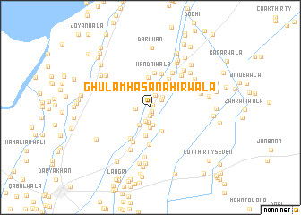 map of Ghulām Hasan Ahirwāla