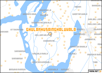 map of Ghulām Husain Ghaluwāla