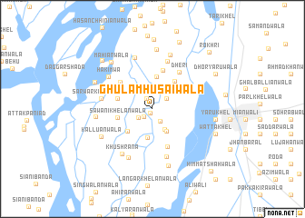 map of Ghūlām Husaiwāla