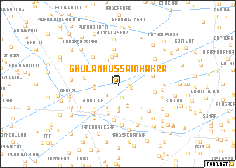 map of Ghulām Hussain Hakra