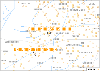 map of Ghulām Hussain Shaikh