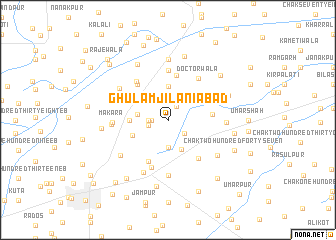 map of Ghulām Jīlāniābād