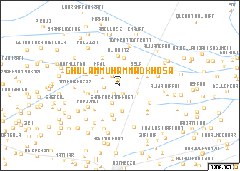 map of Ghulām Muhammad Khosa