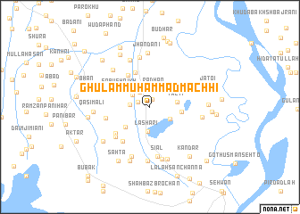 map of Ghulām Muhammad Māchhi