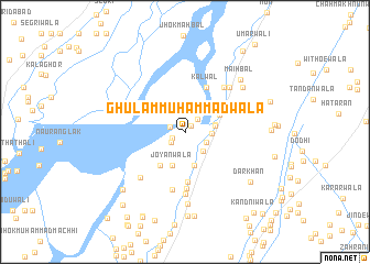 map of Ghulām Muhammadwāla