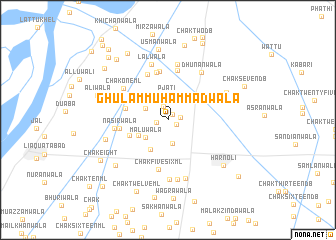 map of Ghulām Muhammadwāla